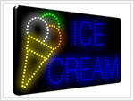 (LED-SIGN-07) LED Flashing ICE CREAM Sign